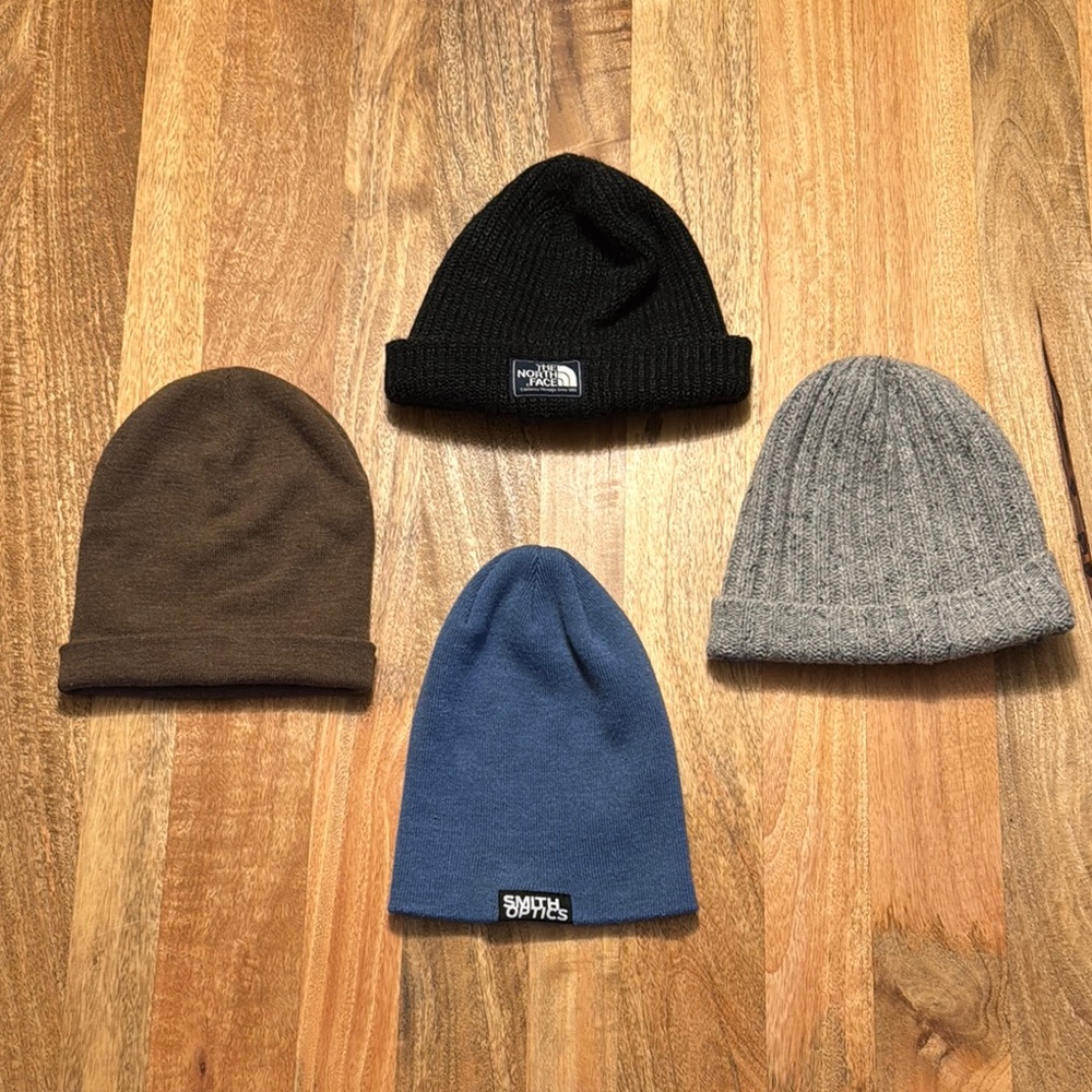 The North Face, Uniqlo, smith optics and marine layer beanies